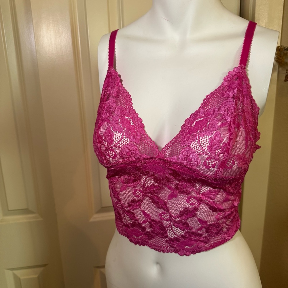 Victoria's Secret Magenta Lace Bralette